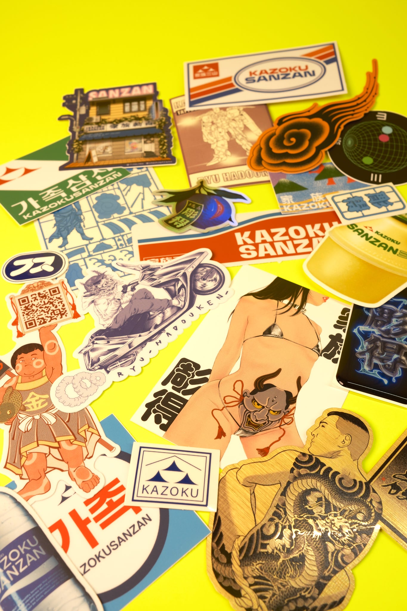 Kazoku Sanzan Sticker Set